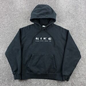 Nike SB City Info Hoodie Mens Medium Black Heavyweight Sweatshirt DV9046-010